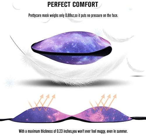 PrettyCare 3D Sleep Mask 2 Pack,Eye Mask for Sleeping 3D Contoured Sleeping Mask Blackout Out Light - Blindfold Airplane with Ear Plugs, Night Masks with Travel Bag (Ultra Purple and Black) - Image 2
