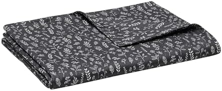 YnM Exclusive Cotton Duvet Cover for Weighted Blankets with 16 Strings (Plant/Grey, 60"x 80") by YNM