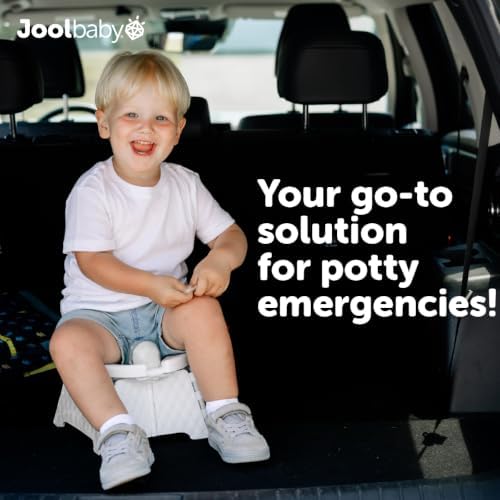 Jool Baby Portable Potty Training Chair with Travel Bag and 30 Liners, Foldable, Indoor/Outdoor Use, Camping (Gray) - Image 2