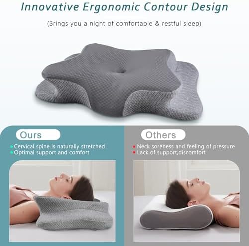 CHxxy Cervical Neck Pillow for Pain Relief Sleeping, Memory Foam Pillows - Image 7