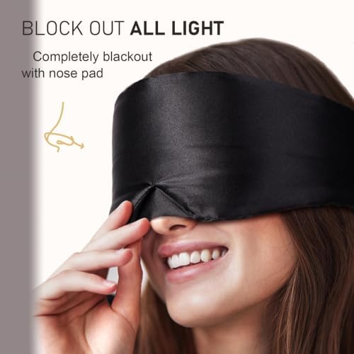 LitBear Silk Sleep Mask for Side Sleeper, Eye Mask Sleeping for Women Men - Image 3
