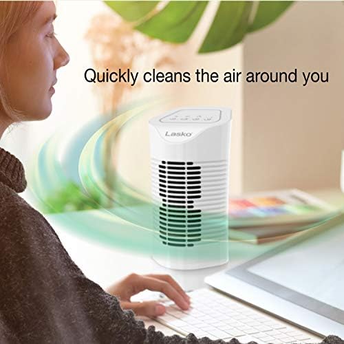 Lasko HF11200 Desktop Air Purifier for Home, Office, Bedroom, Dorm and Small Rooms – 3-Stage Filtration Removes Smoke, Pet Odors, Allergens, and Dust - Image 7
