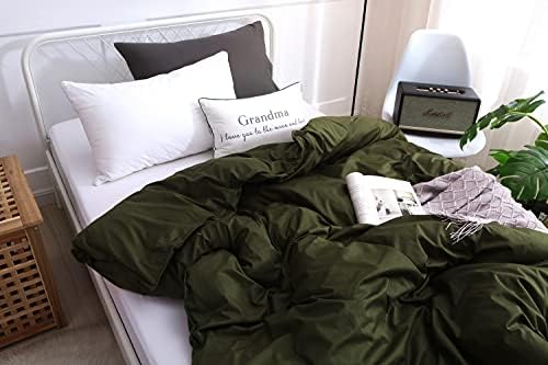 F.Y.Dreams Weighted Blanket Duvet Cover 60x80 inches with 8 Ties,Zipper on Long Side/100% Cotton, Amy Green/Just Duvet Cover - Image 5