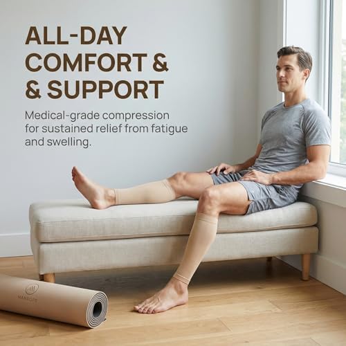 MGANG 20-30mmHg Compression Calf Sleeves Reduces Leg Swelling & Fatigue - Image 3