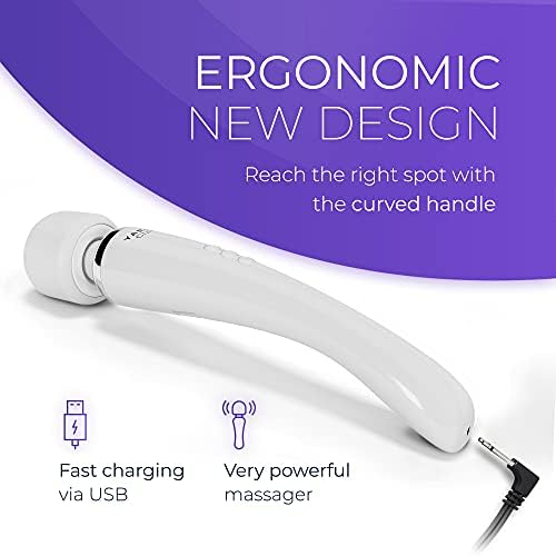 Yarosi Cordless Curve Therapeutic Device - 8 Powerful Speeds and 20 Patterns - for Muscle Aches and Sports Recovery - Rechargeable - Travel Friendly - White - Image 4