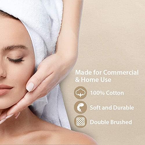 ForPro Premium Flannel 3-Piece Massage Sheet Set, Natural - Image 4