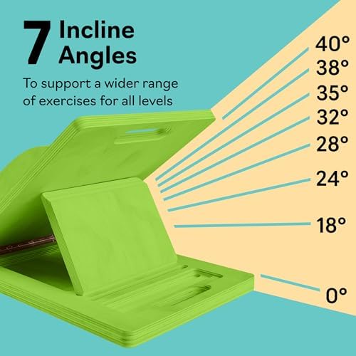 Slant Boards for Exercise, Wooden Slant Board, Calf Stretch Board with 7 Incline Angles, Velour Board, Balance Board & Calf Stretcher, Portable Incline Board for Physical Therapy, Ankle Mobility, Heel & Knees - Image 4