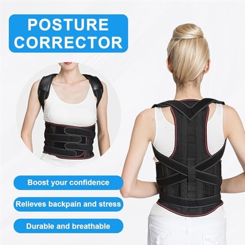 Posture Corrector for Men and Women,Back Brace and Neck Stretcher for Scoliosis and Poor Posture in Teens,Breathable Mesh Back Support Belt,Back Straightener(Medium) - Image 2