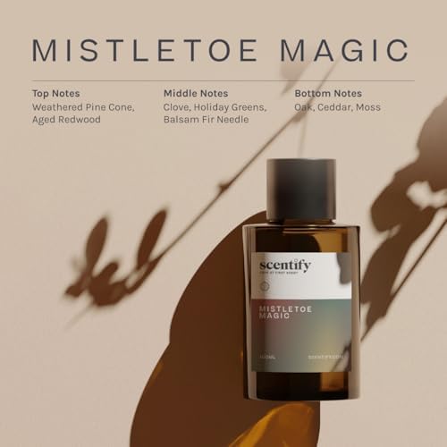 Scentify Holiday Mistletoe Magic Aroma Oil Christmas Refill Scent for Oil Diffusers - Pine, Oak, Moss, Clove, Cedar - Luxurious Relaxing Aromatherapy Fragrance 100ml, 3.38oz - Image 3