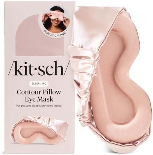 Kitsch Contour Satin Sleep Mask | Eye Masks for Sleep - Blush by Unknown