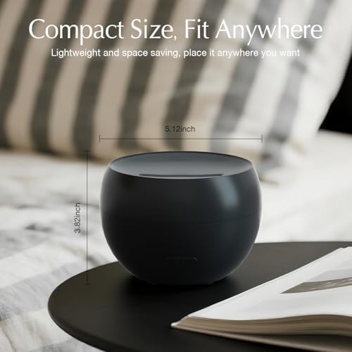 SALKING Flame Diffuser for Essential Oils, Fire Aromatherapy Essential Oil Diffuser, 150ml Ultrasonic Cool Mist Humidifier with Auto-Off Function, Small Diffuser for Home,Office,Bedroom,Gift (Black) - Image 5