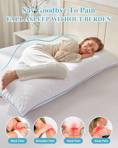 YZ HOME Long Body Pillow for Adults - Firm Body Pillow Insert - Image 2