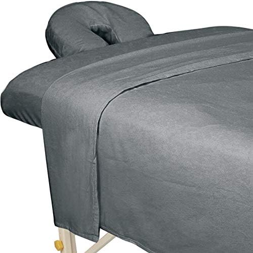 ForPro Premium Flannel 3-Piece Massage Sheet Set, Cool Grey by ForProProfessionalCollection