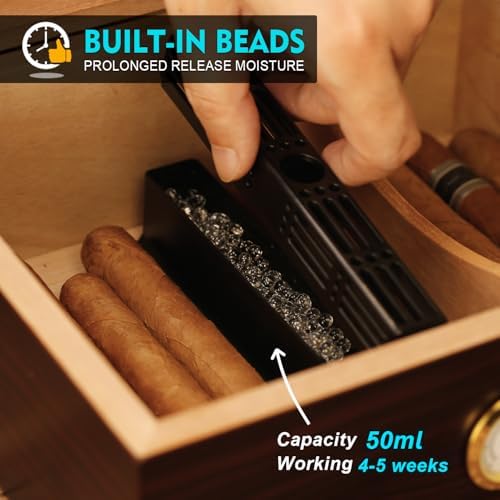 Humidor Cigar Humidifier,Cigars Humidor Humidifier, 3-Way Humidification System, Keep 70% RH, Humidity for 1-100 Cigars, Fit All Cigar Box, Safe for Cigars, Humidifier for Cigars Accessories - Image 4