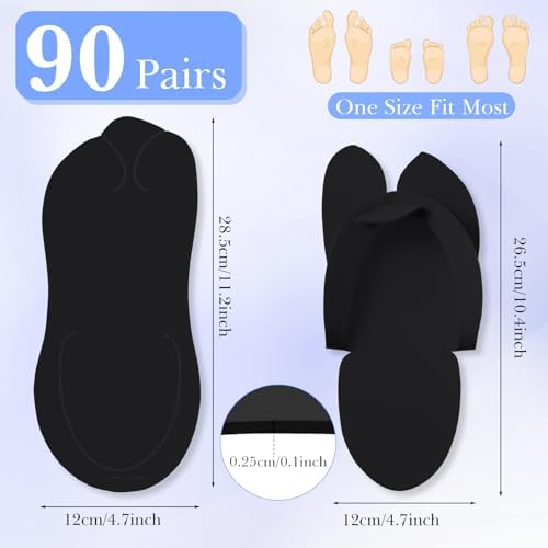 JaGely 90 Pairs Disposable Pedicure Slippers Flip Flops Bulk - Image 4