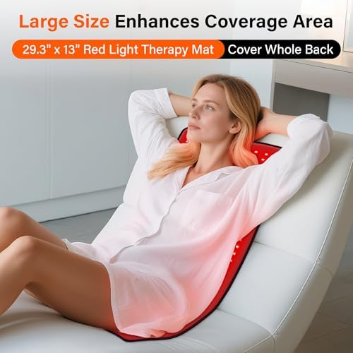 Upgraded Red Light Therapy Mat for Body Pain Relief, 29.3"x13", Black - Image 2
