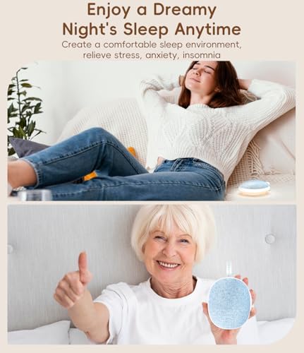 Portable White Noise Sound Machine: Baby Sleep Soother, Bluetooth Speaker, Rechargeable Battery, 4-Speed Timer, 6 Soothing Sounds Adult Therapy Aid for Trave (Purple, Portable) - Image 6