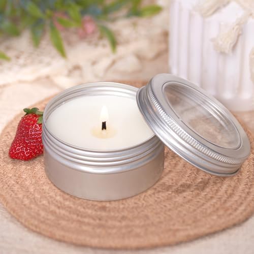 Natural Spa Gift Set for Her, Self Care Package for Women Spa Gift Basket, Wellness Spa Box, Bath and Body - Because you're worth it! (Medium, Strawberries and Cream) - Image 5