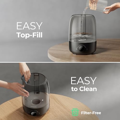 Homvana 4L Top-Fill Cool Mist Humidifiers for Bedroom, Large Room Plants - Image 4