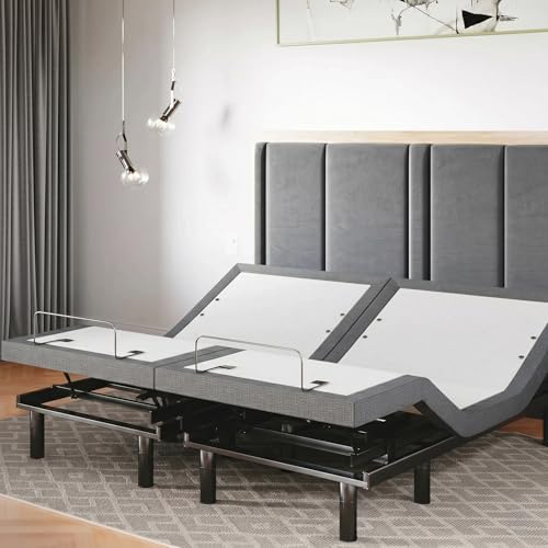 Sven & Son Classic Adjustable Bed Base, Head and Foot Lift, Massage, Under-Bed Lights, USB, Memory, Zero Gravity Smart Frame - King by Unknown