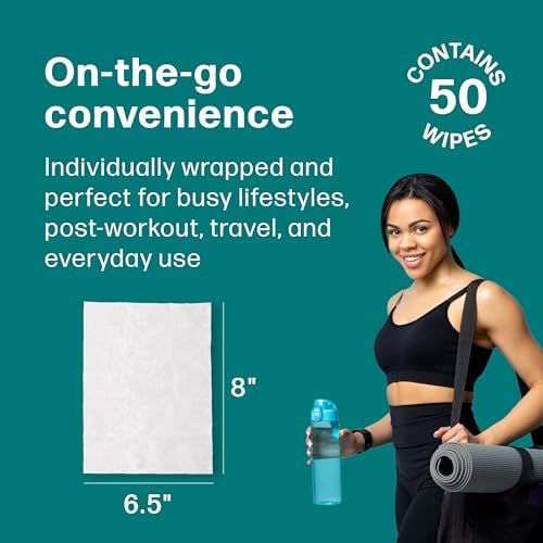 Dew Well Deodorant Wipes - On-the-Go Travel Deodorant - Fresh Mint, Rose & Cucumber Scents Body Wipes for Women - Aluminum, Paraben & Sulfate Free Mini Toiletries - 50 Count, Mint/Rose/Cucumber - Image 6