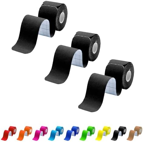 3 Pack Kinesiology Tape Precut, 60 Athletic Strips for Knee & Shoulder by MUSEFITR