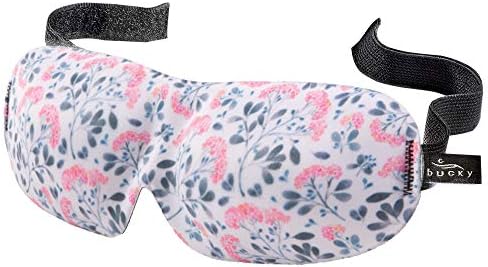 Bucky 40 Blinks No Pressure Printed Eye Mask for Travel & Sleep, Pink Arabella, One Size by Bucky