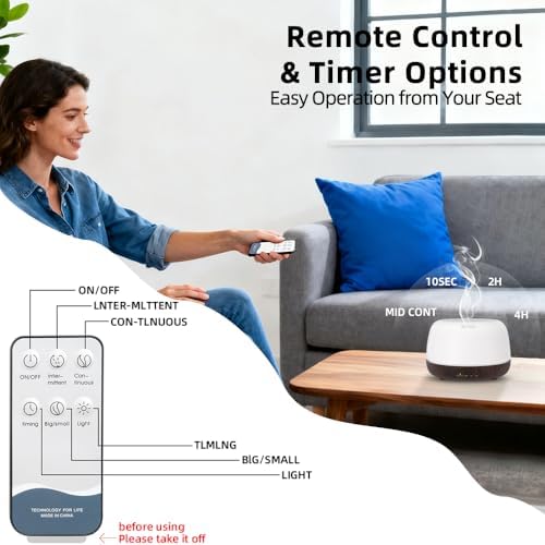 300ml Essential Oil Diffuser with Remote and Timer - Image 4