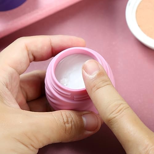 Gemice Travel Containers for Toiletries, Silicone Cream Jars TSA Approved Size with Clear Bag, Leak-proof Accessories Lid Cosmetic Face Body Hand (4 Pack), 30ml - Image 4