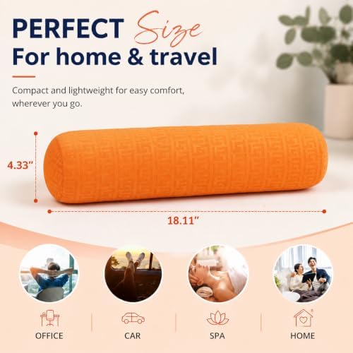 Neck Roll Pillow, Cervical Neck Pillow Bolster Pillow for Sleeping - Image 4