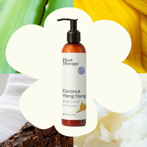Plant Therapy Coconut Ylang Ylang Body Lotion with Aloe & Shea 8 oz Sweet Tropical Natural Scent with Floral Warmth, Everyday Hydration for Soft, Smooth Skin, Lightweight Feel Absorbs Without Residue - Image 3