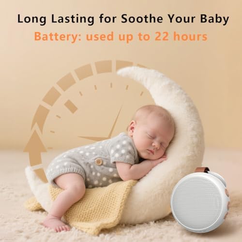 Portable Sound Machine Baby White Noise Machine Travel Noise Machine with 30 Soothing Sounds for Newborn Kids Adults Battery Sleep Brown Noise Masker 4 Timers Memory Function for Travel Home Office - Image 4