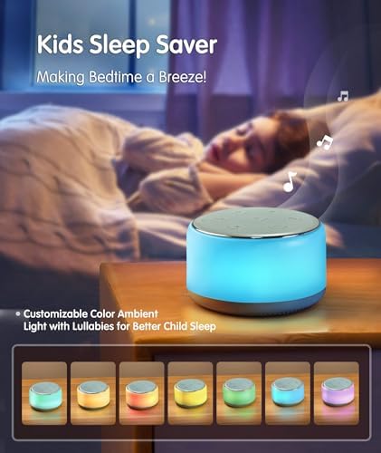 FamiSym Rechargeable White Noise Sound Machine Baby with Night Light - Image 4