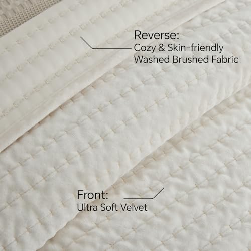 BEDELITE Velvet Quilt Set Queen Size, Luxury Velvet Comforter Bedding - Image 5