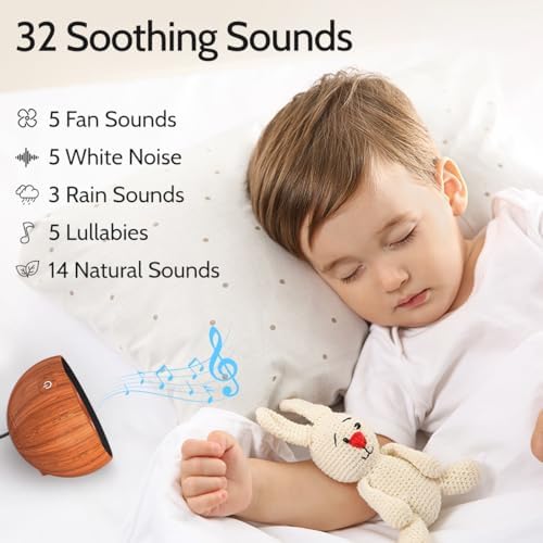 Plug in White Noise Machine Sleep Sound Machine with 32 Soothing Sounds Loud Brown Noise Machine with 36 Volume Levels 4 for Baby Kid Adults Noise Cancelling Machine Timer for Office Privacy - Image 2