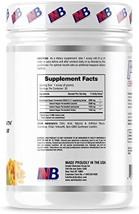 BCAA Powder, 5 Grams of BCAAs Amino Acids, Post Workout Recovery Drink for Muscle Building, Recovery, and Endurance, 30 Servings (Orange Mango) - Image 3