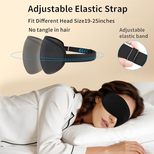 Sleep Mask for Side Sleeper Women Men,Blackout Eye Masks for Sleep - Image 6