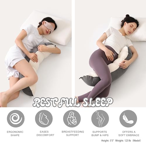 Peallow(Pat. Pend) – Long Round Body Pillow for Adults, Bolster Pillow for Sleeping, Soft and Supportive Pillow for Sleeping & Lumbar Support - Image 4