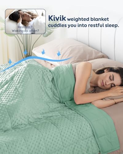 Kivik 15lbs Weighted Blanket for Adults, 60"x80" Queen Size Heavy Blankets - Image 2