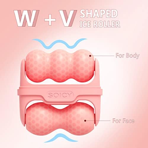 Ice Roller Double Ended, Ice Roller for Face & Eye Puffiness Relief, Ice Face Roller Massager for Migraine Pain, 2 in 1 Facial Ice Roller Skin Care Tool for Whole Body Minor Injury Cold Compress - Image 3