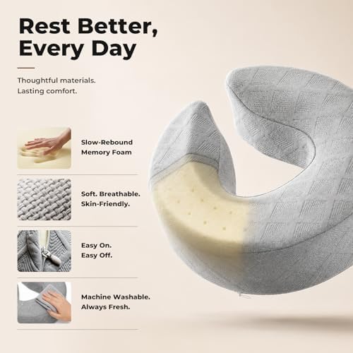 Freebody Upgraded Massage Headrest for Bed with Armrest Shelf & Breast Pillow, Adjustable Massage Face Cradle at Home,18" Height Massage Head Holder for Sleeping Mattress, Classic Grey - Image 3