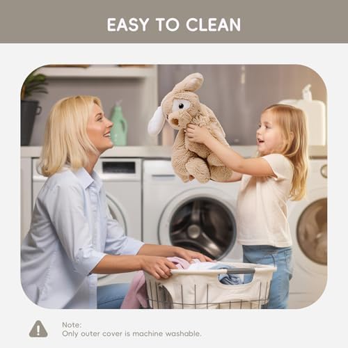 L'AGRATY Weighted Lap Pad for Kids 7 lbs, Sensory Needs Weighted Stuffed Animals Lap Blanket Soft Plush Hugging Sensory for Kids Teen Adults Removable Washable Cover - Image 7
