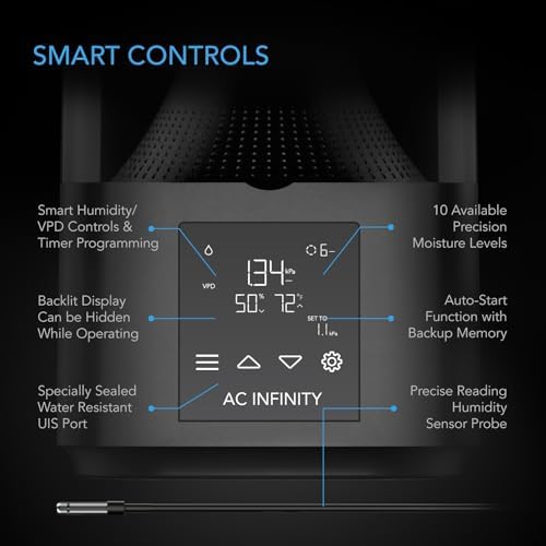 AC Infinity CLOUDFORGE T3, Plant Humidifier 4.5L with VPD Humidity Controls. - Image 3