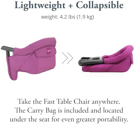 Inglesina Fast Table Chair - Award-Winning Convenient Baby High Chair - Use at Most Tables or Restaurants Without Leaving Scratches (Fuchsia Pink), 14x17x11 Inch (Pack of 1) (AY90F6FUXUS/D) - Image 3