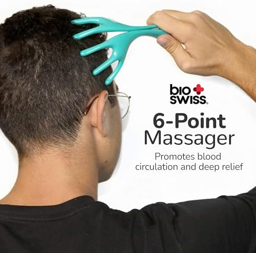 BioSwiss Head Massager, Handheld Scalp and Temple Tingler and Scratcher, Relaxing Hair and Head Stimulation Tool - Image 3