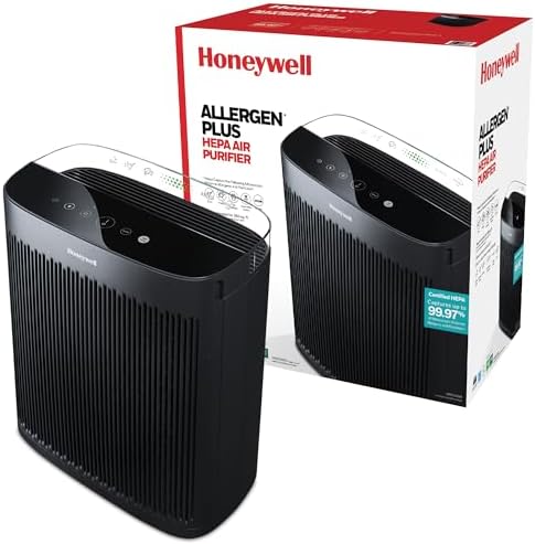 Honeywell HEPA Air Purifier for Home and Large 1700 ft² Rooms, Black by HoneywellPluggedIn