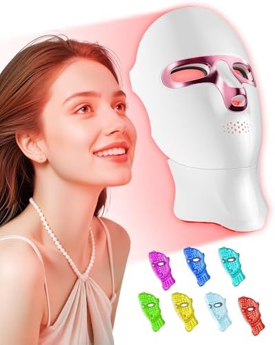 Red Light Therapy for Face- LED Light Therapy Mask Skin Care Mask,Cordless LED Face Mask face & Neck Red & Infrared Lights Masks Wavelength,USB C Rechargeable for Home Use Working Travel Yoga - Image 2