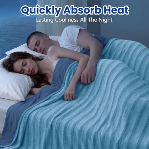 GOHERO Cooling Blanket for Hot Sleepers Cold Summer Blanket Throw 90"x108" - Image 2