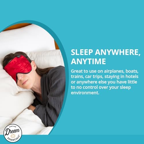 Dream Essentials Ultra Silk 360 Sleep Mask, Mulberry Silk Blindfold Eye Mask with 2 Fully Adjustable Straps, Thin Profile Night Mask Great for Side, Stomach, or Back Sleepers - Black - Image 5