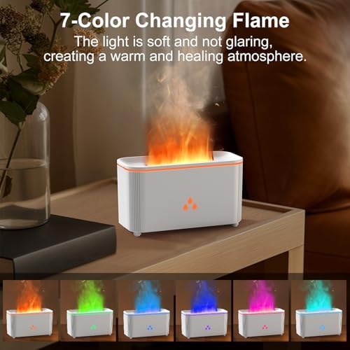 LtYioe Top Fill Mini Humidifiers for Bedroom, 160ml Ultrasonic Cool Mist Aroma Diffuser, 26dB Quiet, Air Humidifier, 7 Color Lights, Easy to Fill & Clean, 8Hours, Auto-Off, for Home & Office, White - Image 3